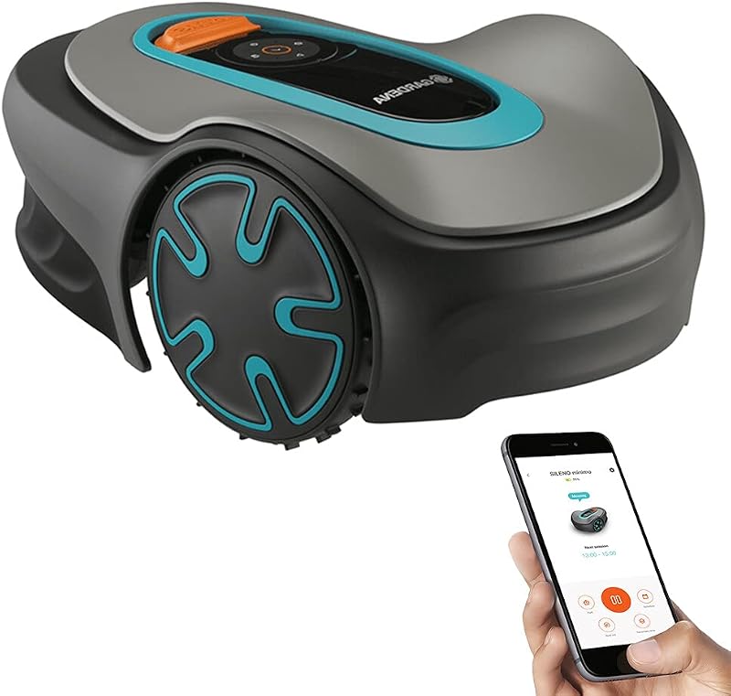 GARDENA 15202-41 SILENO Minimo - Automatic Robotic Lawn Mower, with Bluetooth ap