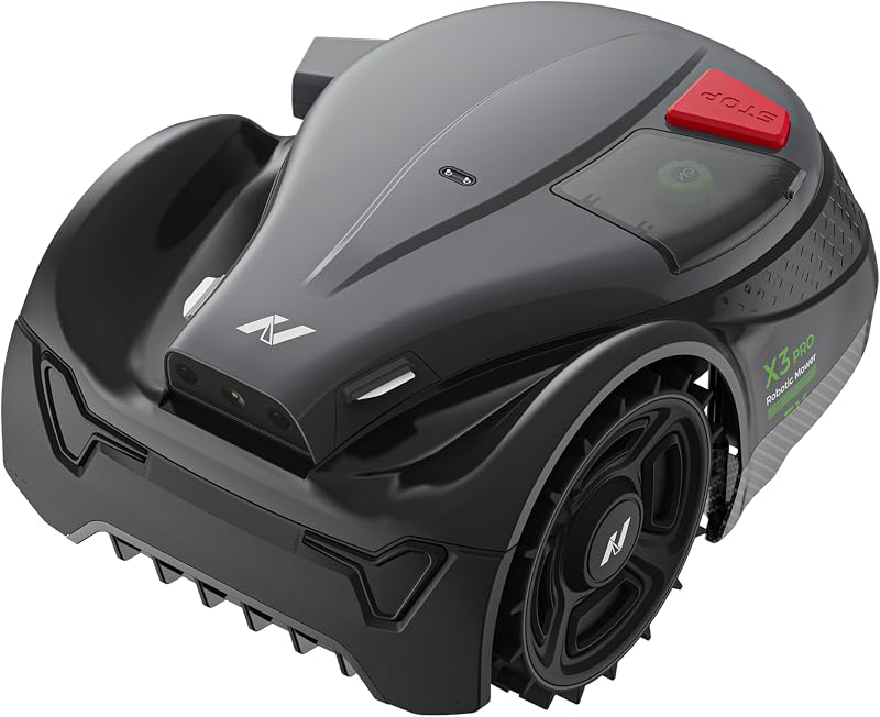 NovorikX X3Pro Robot Lawn Mower Wire Free for 1/3 Acre,RTK+AI Vision+TOF Automat